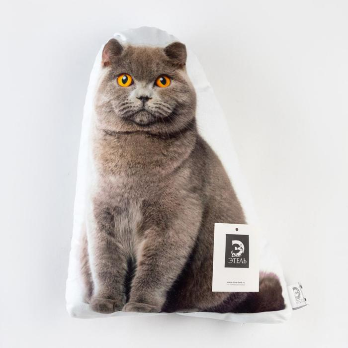 Подушка декоративная Этель &laquo;Кот&raquo; 33х40 см, велюр, 100% п/э
