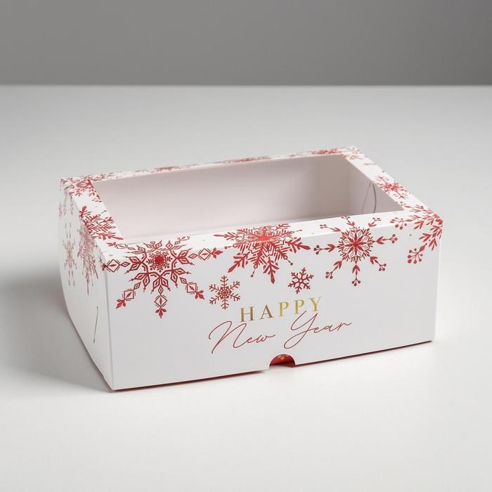 Коробка для капкейков &laquo;Let it snow&raquo;, 17 х 25 х 10см, Новый год