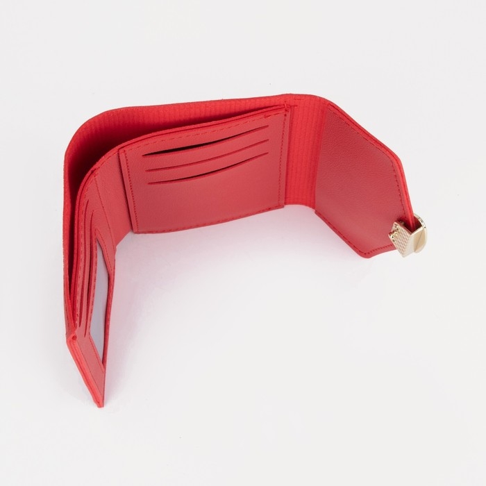 Кошелёк женский на кнопке, цвет красный Кошелёк женский на кнопке, цвет красный