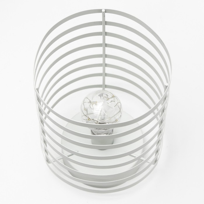 Ночник лофт 16453/1WT LED от батареек 3хАА белый 15,5х15,5х20 см RISALUX