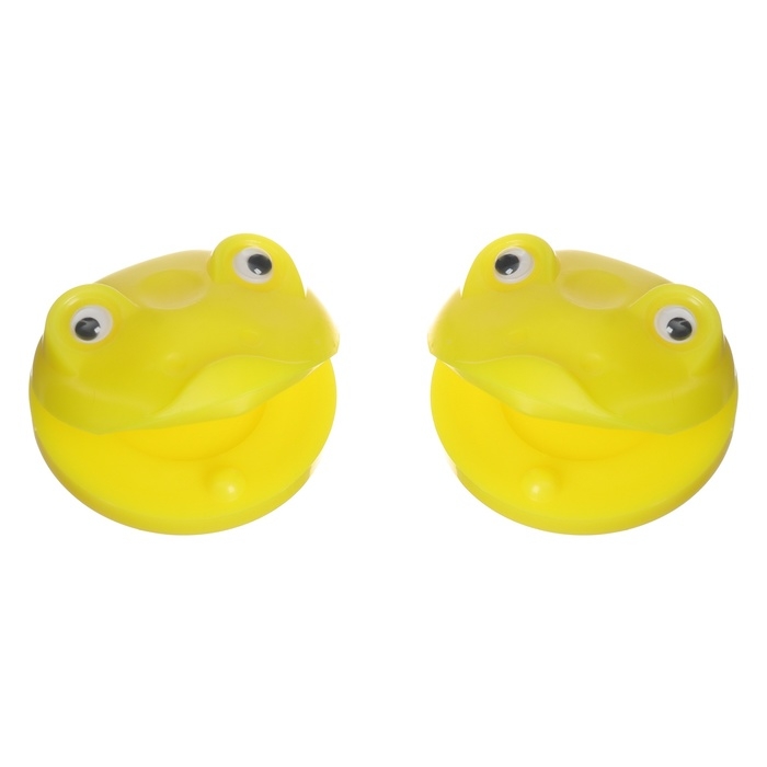 Набор погремушек «Лягушата: кастаньеты + перкуссионный маракас, 3 шт., цвет желтый, Крошка Я Набор погремушек «Лягушата: кастаньеты + перкуссионный маракас, 3 шт., цвет желтый, Крошка Я
