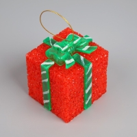 Светодиодная фигура «Подарок красный» 8 см, пластик, батарейки AG13х3 (в комплекте), свечение мульти (RGB) Светодиодная фигура «Подарок красный» 8 см, пластик, батарейки AG13х3 (в комплекте), свечение мульти (RGB)