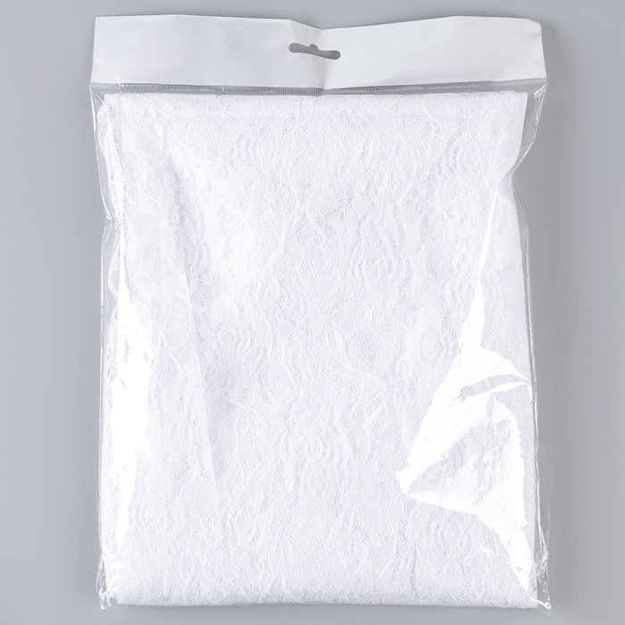 Лоскут гипюра, розочки, белый, 150 &times; 160 см