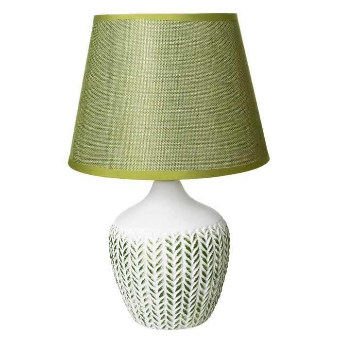 Настольная лампа Латея E14 40Вт бело-фисташковый 20х20х35 см RISALUX