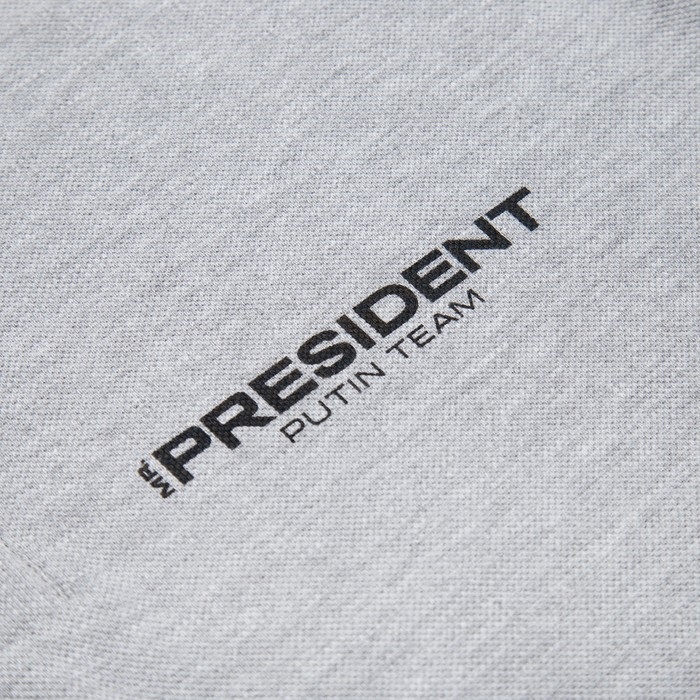 Поло с длинным рукавом President, размер M, цвет серый