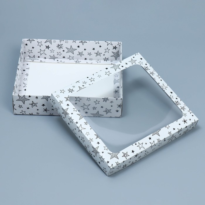 Коробка подарочная, упаковка, &laquo;Звёзды&raquo;, 23.5 х 20.5 х 5.5 см
