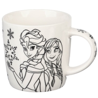 Новый год. Набор кружка под раскраску с ёлочным шаром,300 мл "Эльза и Анна", Холодное сердце Новый год. Набор кружка под раскраску с ёлочным шаром,300 мл "Эльза и Анна", Холодное сердце