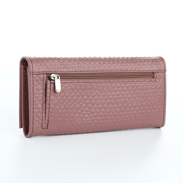 Кошелёк женский на кнопке, TEXTURA, цвет розовый Кошелёк женский на кнопке, TEXTURA, цвет розовый