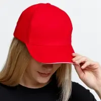 Бейсболка Long Beach, красная с белым