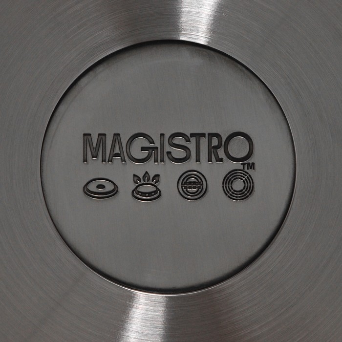 Набор кастрюль из нержавеющей стали Magistro, 3 шт: d=16/20/24 см, штабелируемые, индукция
