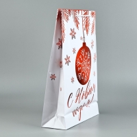 Пакет подарочный новогодний ламинированный &laquo;Ёлочный шар&raquo;, L 28 х 38 х 9 см