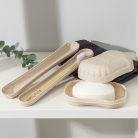 Набор &laquo;Дорожный&raquo;, 2 предмета: мыльница, футляр для зубной щетки, цвета МИКС