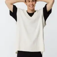 Жилет оверсайз унисекс Tad в сумке, молочно-белый, размер L/XL