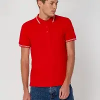 Рубашка поло Virma Stripes, красная, размер M