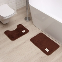Набор ковриков Этель Стиль 2 шт цвет коричневый, 40х60 см, 40х50 см Набор ковриков Этель Стиль 2 шт цвет коричневый, 40х60 см, 40х50 см