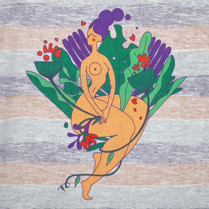 Футболка женская &laquo;Амазонка&raquo; двусторонняя, оранжевый/фиолетовый, размер S