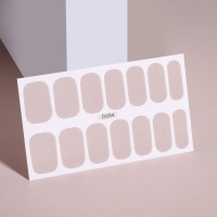 Лаковые полоски для маникюра, 14 шт, с блёстками, цвет бежевый Лаковые полоски для маникюра, 14 шт, с блёстками, цвет бежевый