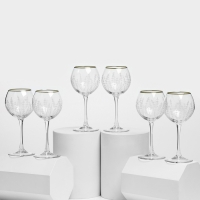 Набор стеклянных фужеров &laquo;Лаванда&raquo;, 350 мл, 6 шт