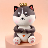Мягкая игрушка &laquo;Хаски с короной&raquo;