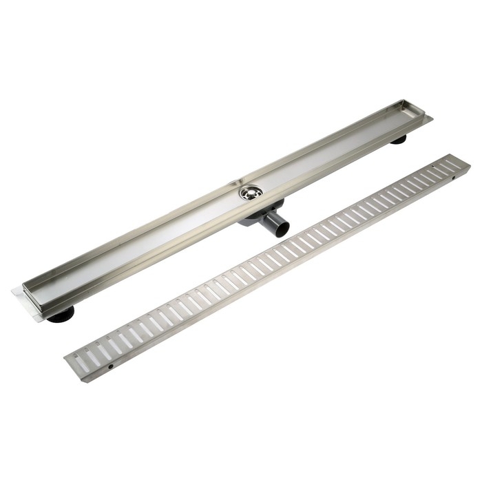 Трап ZEIN engr, c флaнцeм свободного вращ 360&deg;, 7*100 см, d=40/50 мм, нерж сталь, сатин