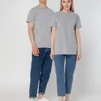 Футболка унисекс T-bolka 160, серый меланж, размер M