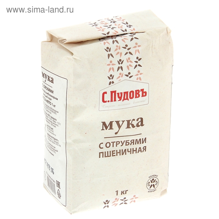 Мука с отрубями 1 кг. С.Пудовъ (срок до 05.04.2025) Мука с отрубями 1 кг. С.Пудовъ (срок до 05.04.2025)