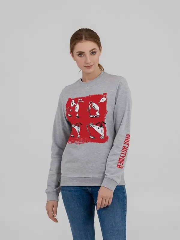 Толстовка &laquo;Ногиотушей&raquo;, серый меланж, размер M