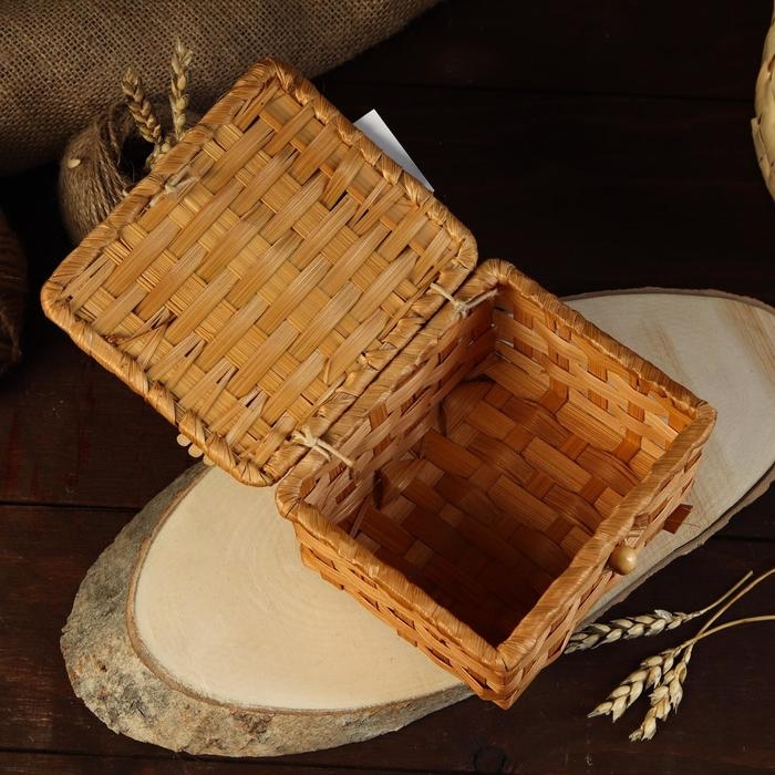 Оберег - шкатулка &laquo;Домовой&raquo;, на сундучке, 10х15х14 см, микс