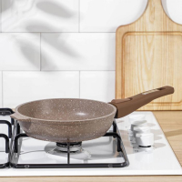 Сковорода &laquo;Гранит Brown&raquo;, d=20 см, антипригарное покрытие, съёмная ручка, цвет МИКС