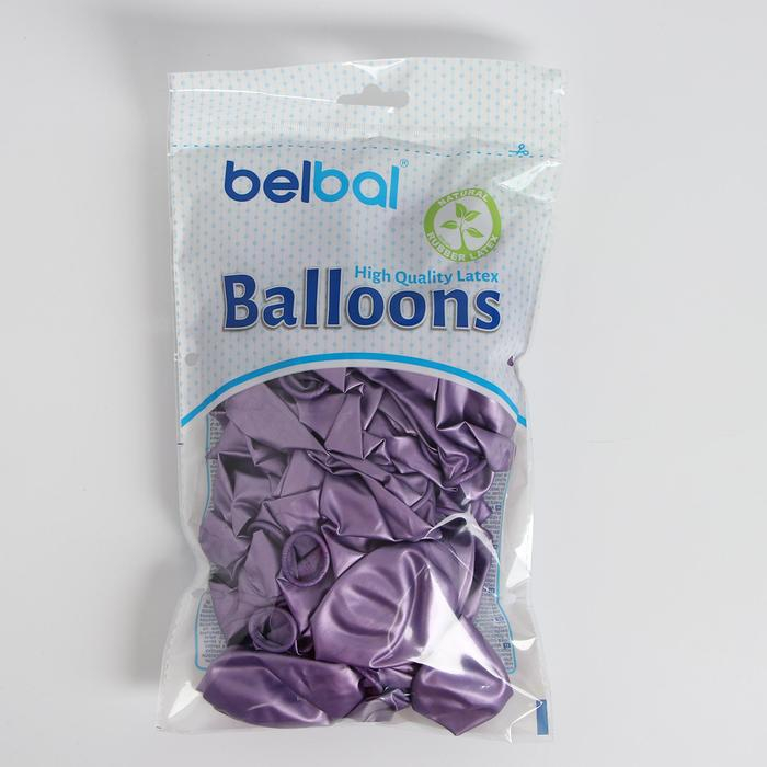 Шар латексный 14 Шар латексный 14", хром Glossy, фиолетовый, набор 50 шт.