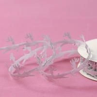 Новый год! Лента декоративная фигурная «Олени», 20 мм, 9 ± 0,5 м, цвет серебряный Новый год! Лента декоративная фигурная «Олени», 20 мм, 9 ± 0,5 м, цвет серебряный