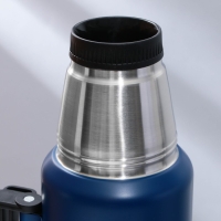 Термос &laquo;Рыбы много не бывает&raquo;, 1.2 л, синий, сохраняет тепло 16-18 ч