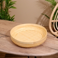 Корзинка плетёная, из бамбука 35х30х8 см