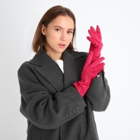 Перчатки женские, безразмерные, без утеплителя, цвет фуксия Перчатки женские, безразмерные, без утеплителя, цвет фуксия