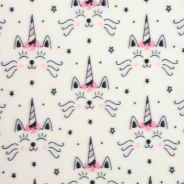 Плед Павлинка &laquo;Кот-единорог&raquo;, 150х200см, флис 135 г/м, полиэстер