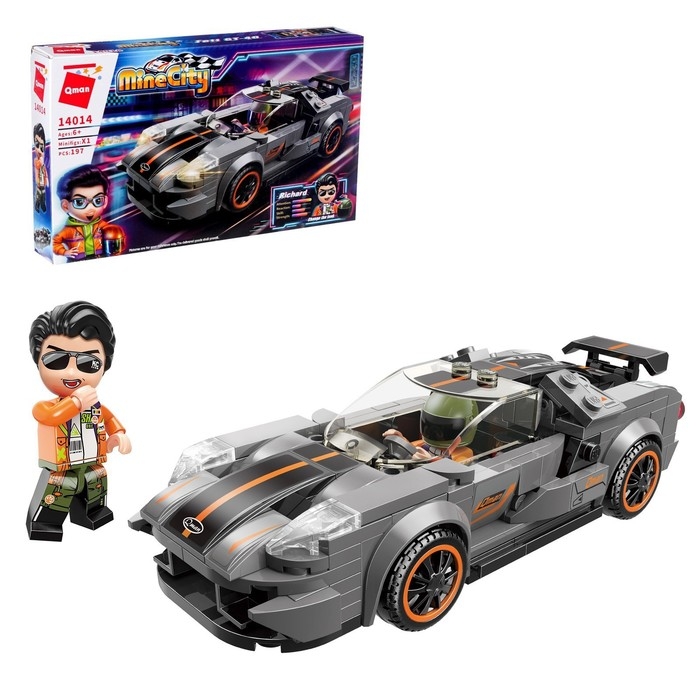 Конструктор Гонки &laquo;Спорткар&raquo;, 1 минифигура и 197 деталей