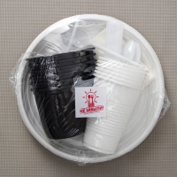 Набор пластиковой одноразовой посуды на 6 персон Не ЗАБЫЛИ! «Чайный №2», цвет белый, чёрный Набор пластиковой одноразовой посуды на 6 персон Не ЗАБЫЛИ! «Чайный №2», цвет белый, чёрный