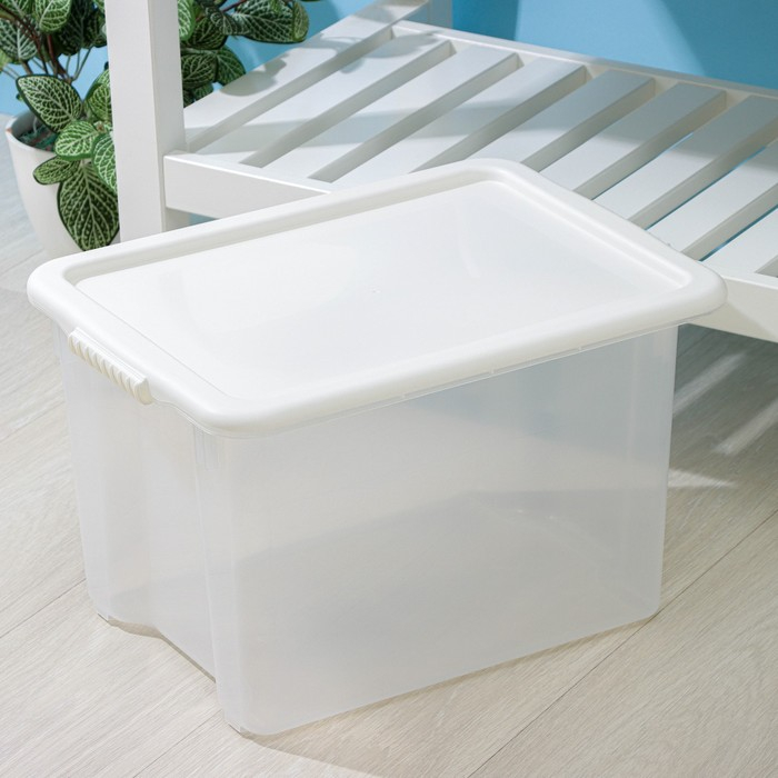 Контейнер для хранения с крышкой Porter, 21 л, 42×32×26 см, цвет слоновая кость Контейнер для хранения с крышкой Porter, 21 л, 42×32×26 см, цвет слоновая кость