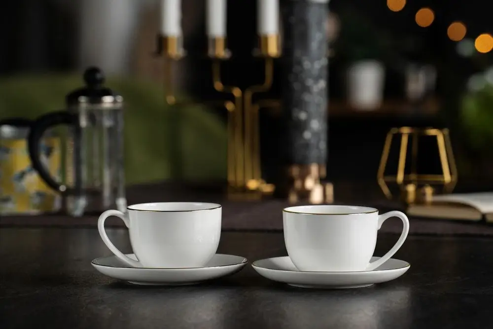 Набор на 2 персоны Select, белый с серебристой отводкой