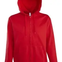 Толстовка мужская на молнии с капюшоном Seven Men, красная, размер XXL