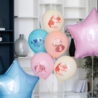 Шар латексный 12" &laquo;Три Богатыря&raquo;, набор 5 шт., МИКС