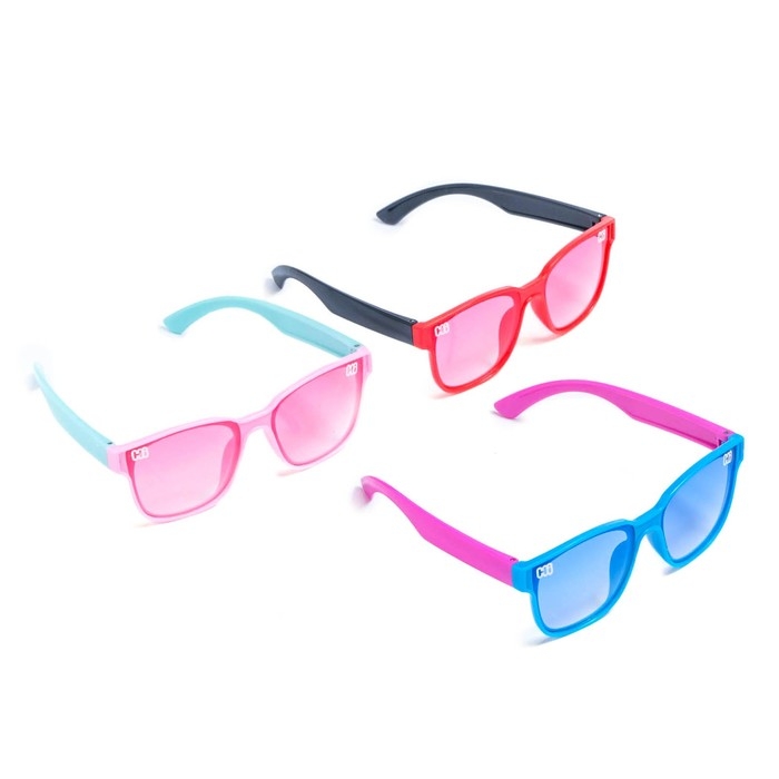 Очки солнцезащитные детские OneSun, uv 350, линза 4.5 х 5 см, ширина 13 см, дужка 13.5 см, микс