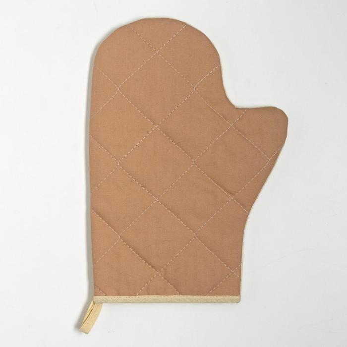 Набор кухонный &laquo;Красоты во всем&raquo; варежка-прихватка 20х28см, прихватка 19х19см,100% хлопок