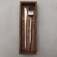 Лоток для подачи столовых приборов Доляна, 25&times;8&times;4 см, цвет коричневый