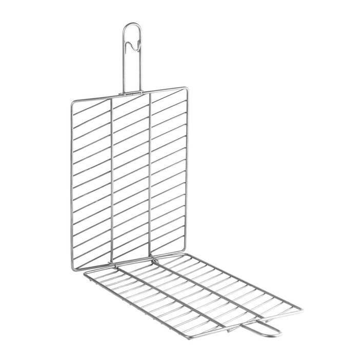 Решетка Рыбная для тандыра, общая H-50 см, рабочая часть 35 х 23 см, нержавеющая сталь