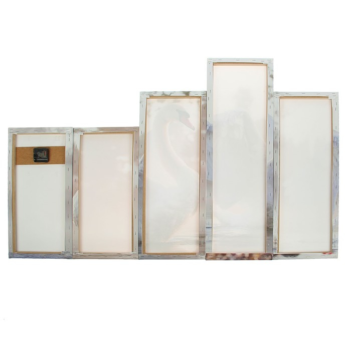 Часы-картина настенные, модульные Часы-картина настенные, модульные "Белый лебедь", бесшумные, 80 х 140 см