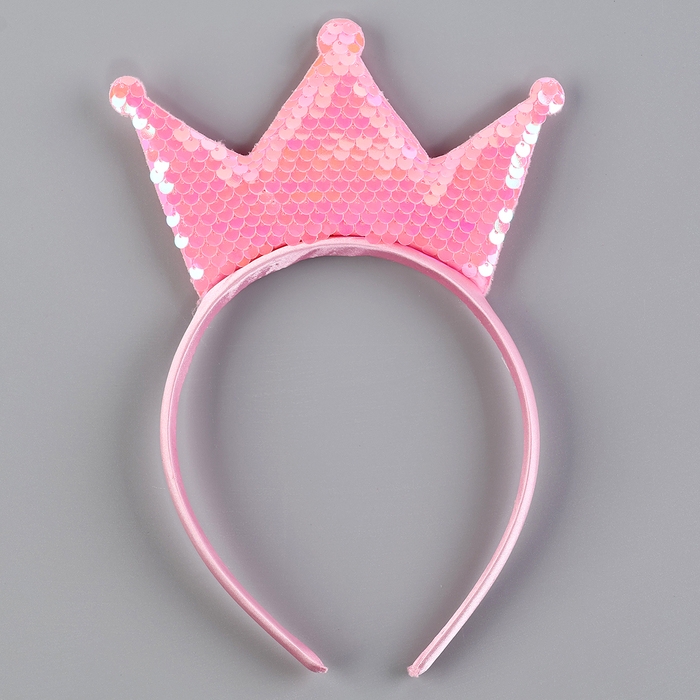 Карнавальный набор &laquo;Стильная принцесса&raquo;: ободок, платье розовое с короной, рост 98-104 см