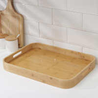 Поднос с ручками Доляна Striata, 46&times;33&times;4,5 см, бамбук