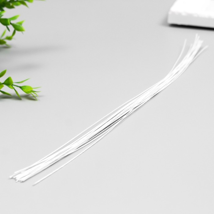 Проволока для творчества Проволока для творчества "Белая" (набор 20 шт) 0,46 мм, 36 см