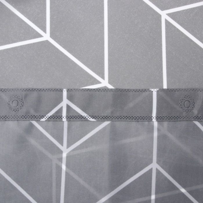 Штора для ванной Этель "Ёлочка", цв. серый, 180х180 см, полиэстер